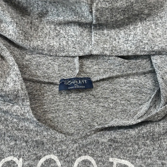 Scarlett Women’s XL Grey Hoodie Good Vibe Tribe Gold Metallic Arrows Long Sleeve - Picture 4 of 6